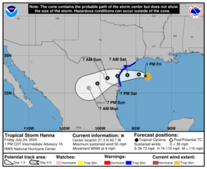 Latest storm track from the National Hurricane Center.  Image: NHC