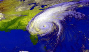 Satellite image from Floyd before it was downgraded to a Tropical Storm in the Mid Atlantic. Image: NOAA