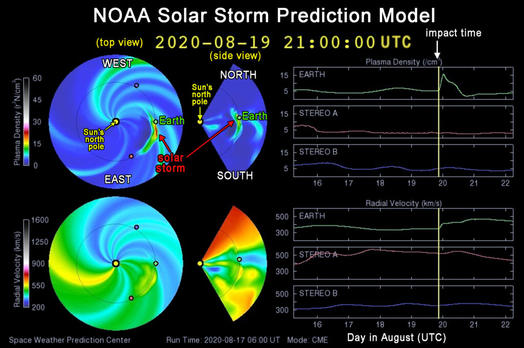 The Earth could be impacted by a solar storm on Thursday or Friday. Image: NOAA Space Weather Prediction Center