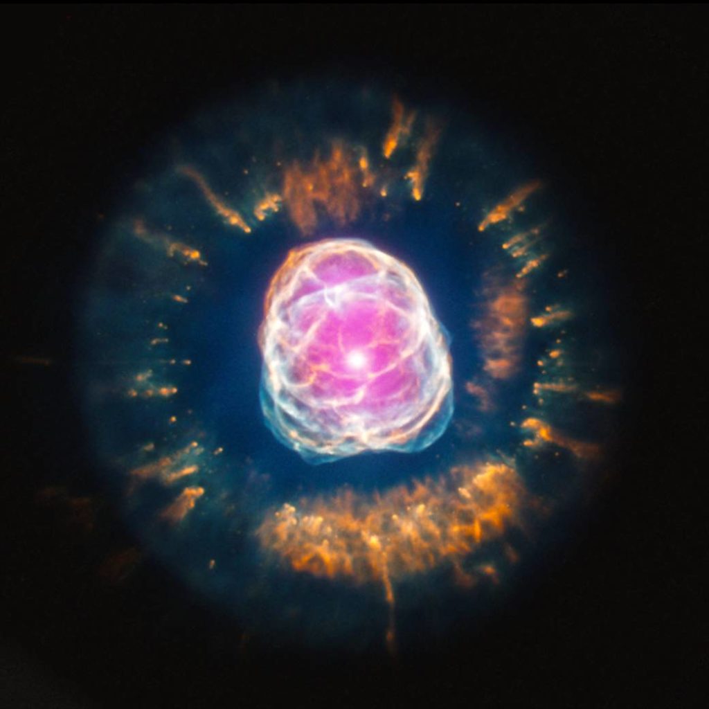 An image of the space object known as the "Eskimo Nebula"; NASA now believes the moniker is extremely offensive. Image: NASA