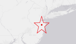 A 3.1 magnitude earthquake struck near Freehold, NJ at 2am. Image: USGS