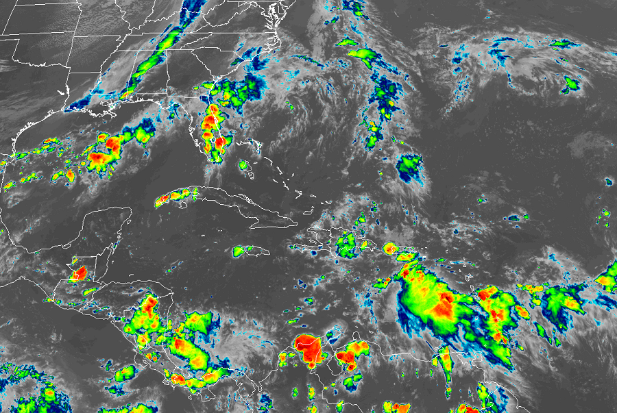 Current GOES-East weather satellite view of the Caribbean. Image: NOAA