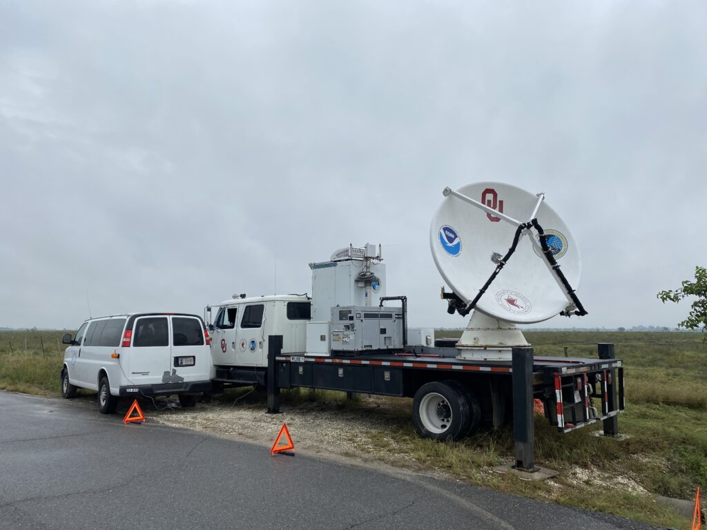 This RADAR unit will help scan the skies as Hurricane Delta moves through the region, helping forecasters even though the primary NEXRAD site at Lake Charles, Louisiana is down. Image: NWS