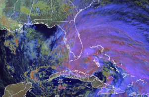 Enhanced view of Eta from the GOES-East weather satellite. Image: NOAA