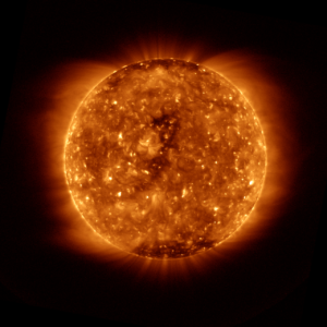 Solar minimum - the period when the sun is least active - as seen by the Solar Ultraviolet Imager aboard GOES-East on December15, 2019. Image: NOAA