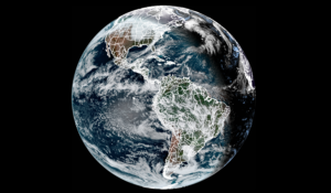 GOES-East satellite view of Earth from January 15, 2021. Scientists say the Earth is spinning faster on its axis than ever before. Image: NOAA