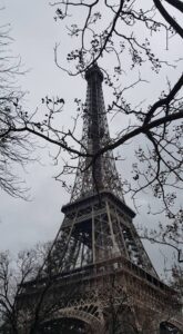 The Eiffel Tower rises above Paris, France on a cold January afternoon.  Image: Weatherboy