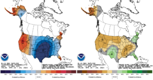 The latest 6-10 day outlook from the Climate Prediction Center. Image: NOAA