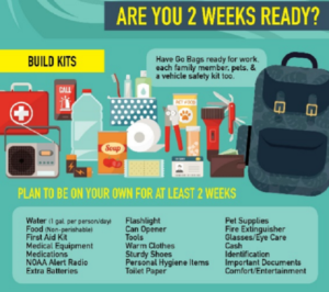 The Hawaii Emergency Management Agency is encouraging everyone in Hawaii to take steps to prepare for any future tsunami or other natural disaster threat, suggesting that a 14-day "go bag" be prepared. Image: HI-EMA