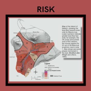Hawaii County Civil Defense shared this risk map in yesterday's Mauna Loa posting update. Image: HCCD