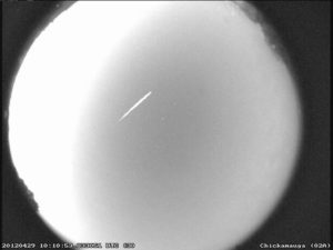Meteoritul acvariului Eta curge peste nordul Georgiei pe 29 aprilie 2012. Foto: NASA / MSFC / B. Cook