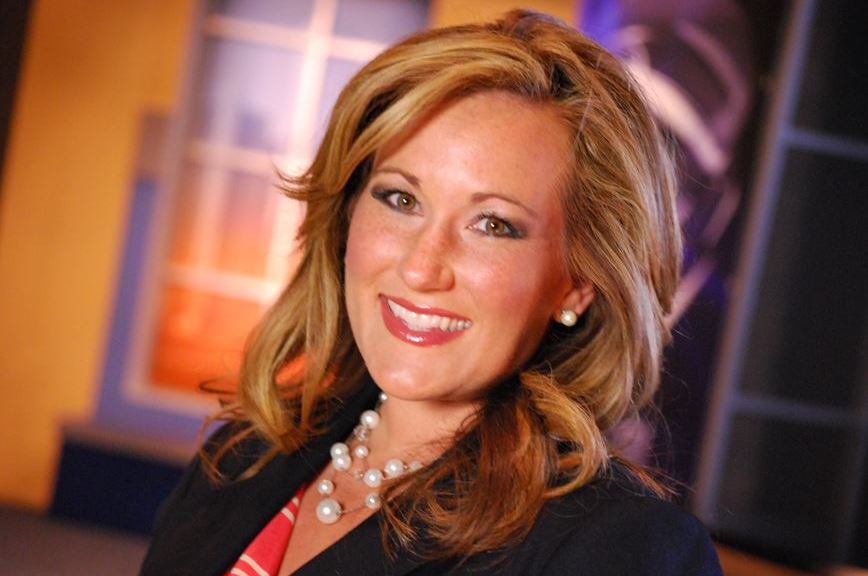 April Moss went off-script during a recent weathercast, resulting in her termination from her television weather job. Image: CBS / WWJ-TV