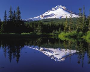 Mount Hood reflected in Oregon's Mirror Lake. Image: U.S. Department of Transportation/ Federal Highway Administration