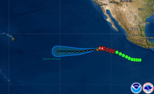 Hurricane Felicia's Forecast and Past Tracks. Image: NHC