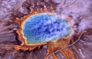 The Grand Prismatic Spring is one of many unique features inside Yellowstone National Park. Image: Jim Peaco / National Park Service