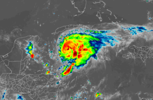 Hurricane Grace on the latest GOES-East weather satellite view. Image: NOAA