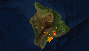 More than 300 earthquakes have rocked the Big Island of Hawaii in just the last 24 hours. Image: USGS