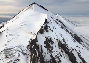 Pavlof volcano, as viewed from the southwest. In the background is the Pavlof Sister. Image: David Fee / Alaska Volcano Observatory / University of Fairbanks, Geophysical Institute