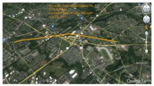 Path of the tornado that traveled through portions of Somerton, Trevose, Bensalem, PA. Image: NWS