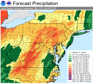 Significant River Flood Threat Returns to Mid Atlantic