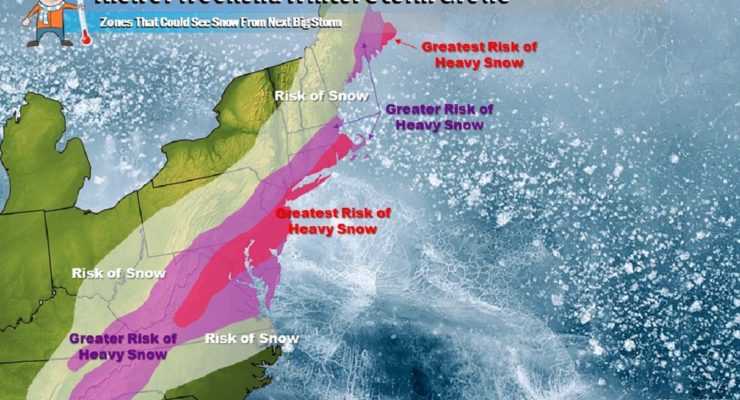 While not yet definitive, there is a growing chance for significant, accumulating snow in portions of the eastern United States this weekend. For now, it appears the greatest risk of heavy snow is more south than the storm that moved through the region over the last 36 hours. Image: Weatherboy