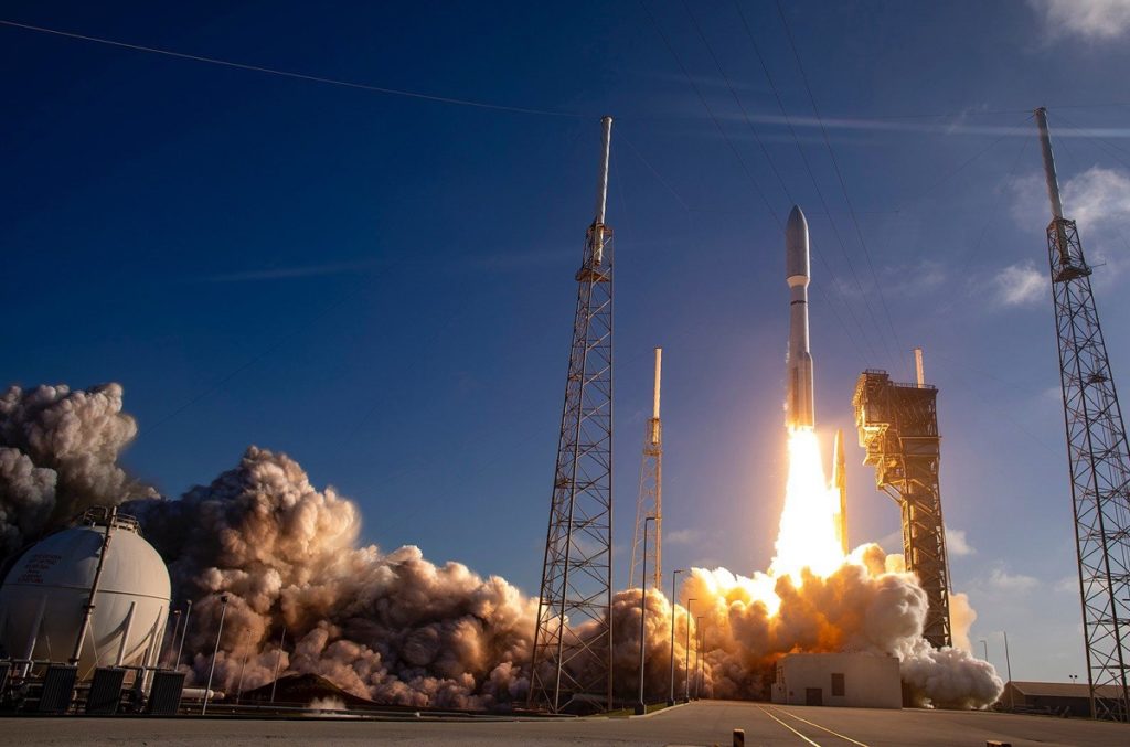 A United Launch Alliance (ULA) Atlas V rocket lifts NOAA's newest weather satellite into space on March 1. Image: ULA