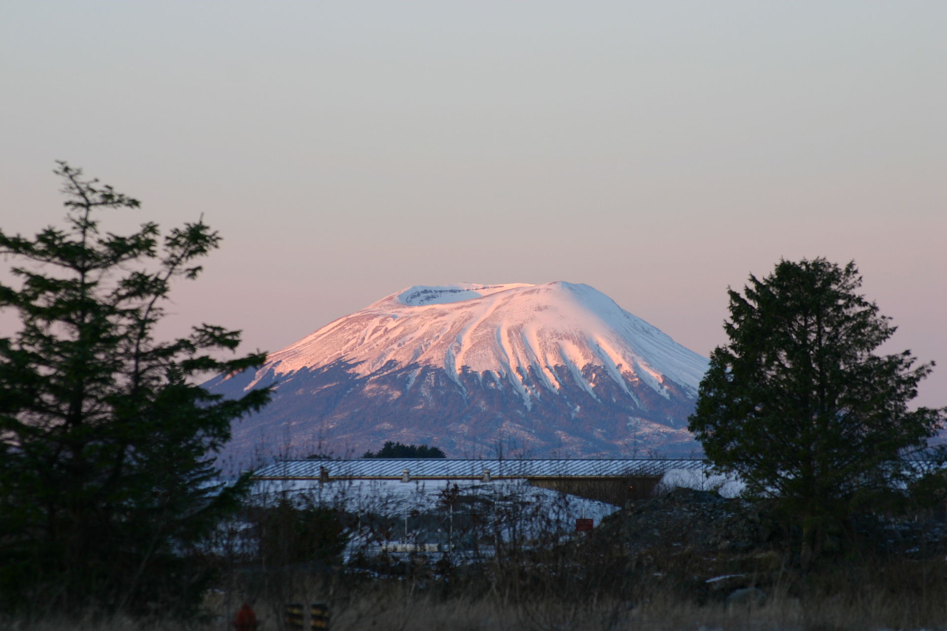 Mount Edgecumbe ominously stands outside of Sitka, Alaska. Image: Duncan Mariott - Alaska Volcano Observatory / USGS