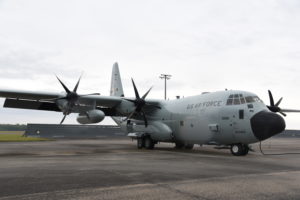 The first of ten WC-130J Super Hercules at Keesler Air Force Base, Mississippi, to get the new paint scheme. Image: U.S. Air Force / Senior Master Sgt. Jessica Kendziorek