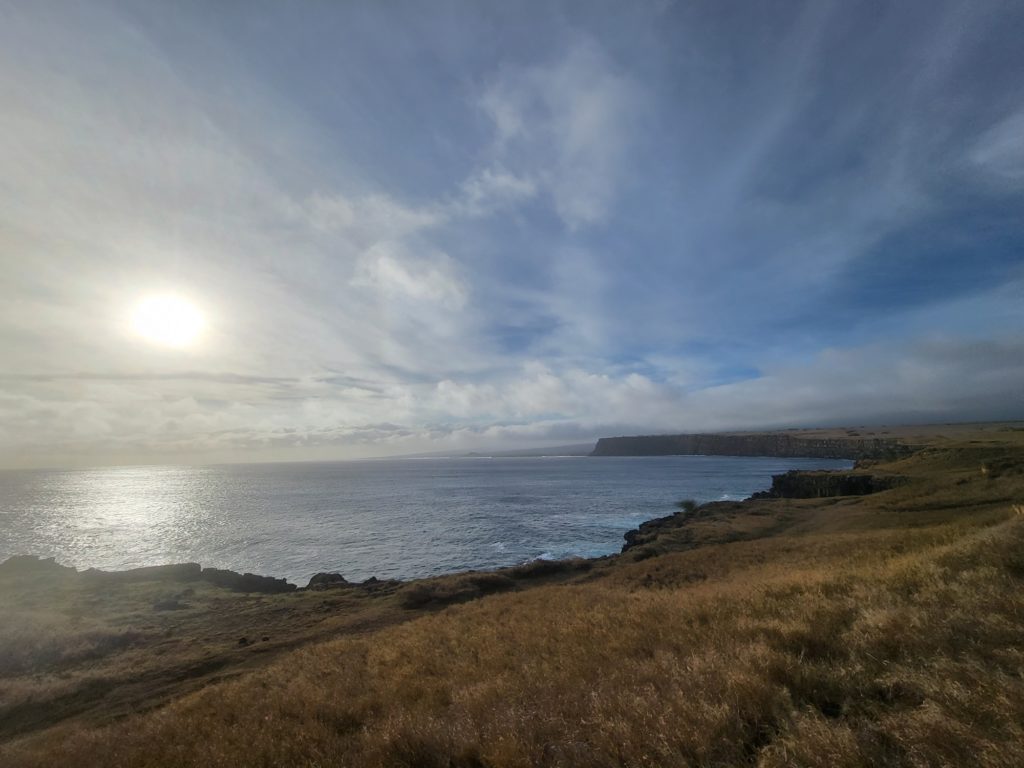 Tropical Storm Darby faded away as it passed south of the Big Island of Hawaii, allowing for some sunshine and blue skies to shine on the South Point area of the Big Island of Hawaii. Image: Weatherboy