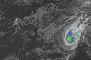 Hurricane Darby doesn't look nearly as impressive as it did this time yesterday as it enters a hostile environment between it and Hawaii. Image: NOAA