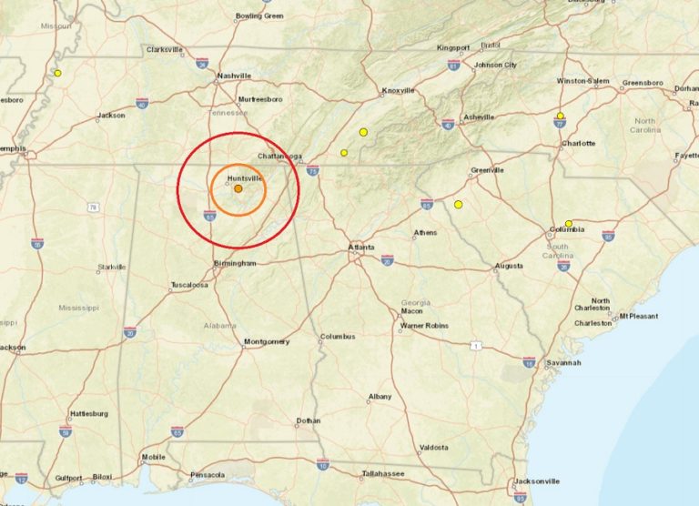 Earthquake Rattles Northern Alabama on Sunday Afternoon