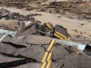 Many roads throughout Mojave National Preserve have been washed-out or destroyed in recent flash floods to impact the region. Image: Mojave National Preserve / NPS