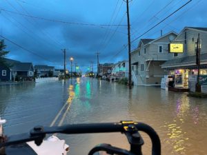 Heavy rains early today flooded portions of Surf City, New Jersey. Image: Surf City Police Department