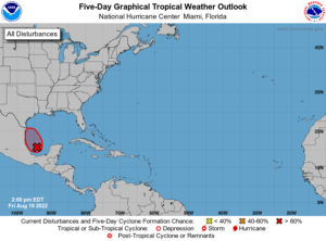 There are high chances (70%) that a tropical cyclone will form in the Gulf of Mexico over the next 48 hours. Image: NHC