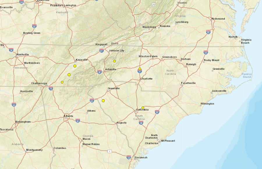 Earthquakes Rattle South Carolina, Tennessee, and North Carolina