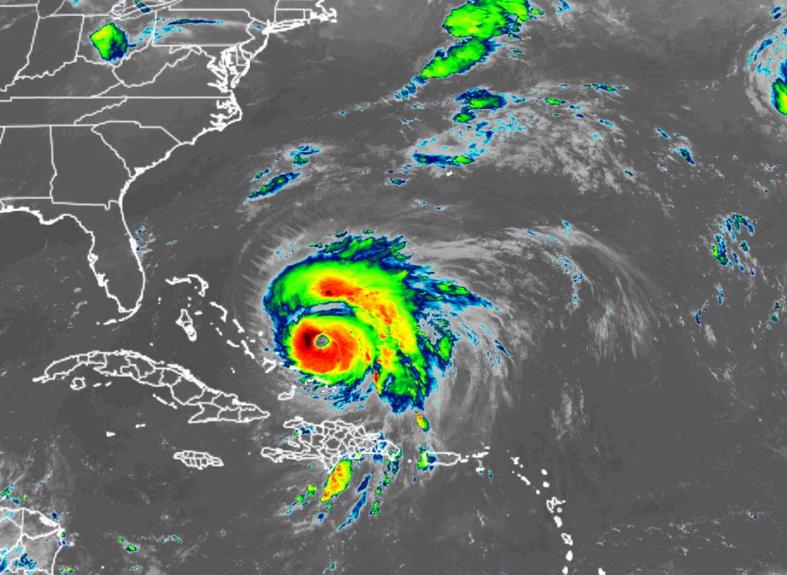 Current view of Hurricane Fiona dominates the satellite photograph of the western Atlantic. Image: NOAA