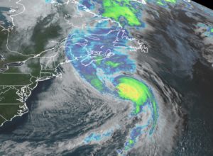 Current enhanced photograph of Hurricane Fiona from the GOES-East weather satellite. Image: NOAA
