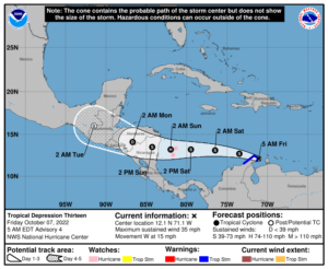 Official track from the National Hurricane Center. Image; NHC