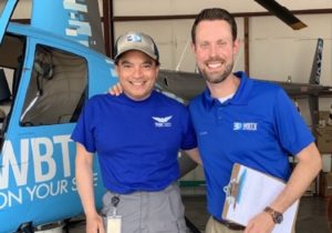 Today's crash claimed the lives of the helicopter pilot / videographer Chip Tayag, left, and meteorologist Jason Meyers, right, who were in the Channel 3 helicopter at the time of a tragic crash today. Image: WBTV News
