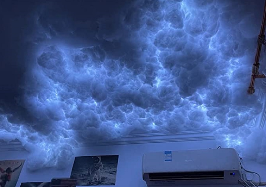 With this kit, you can create color-changing thunderclouds with lightning in any room of your house! Image: Amazon.com