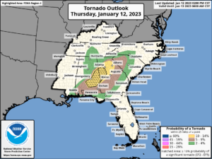 The National Weather Service had provided ample warning that severe weather would strike yesterday where it did. Image: SPC