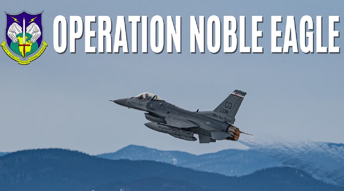 NORAD plans an exercise to support Operation Noble Eagle around Washington, DC on Tuesday. Image: NORAD