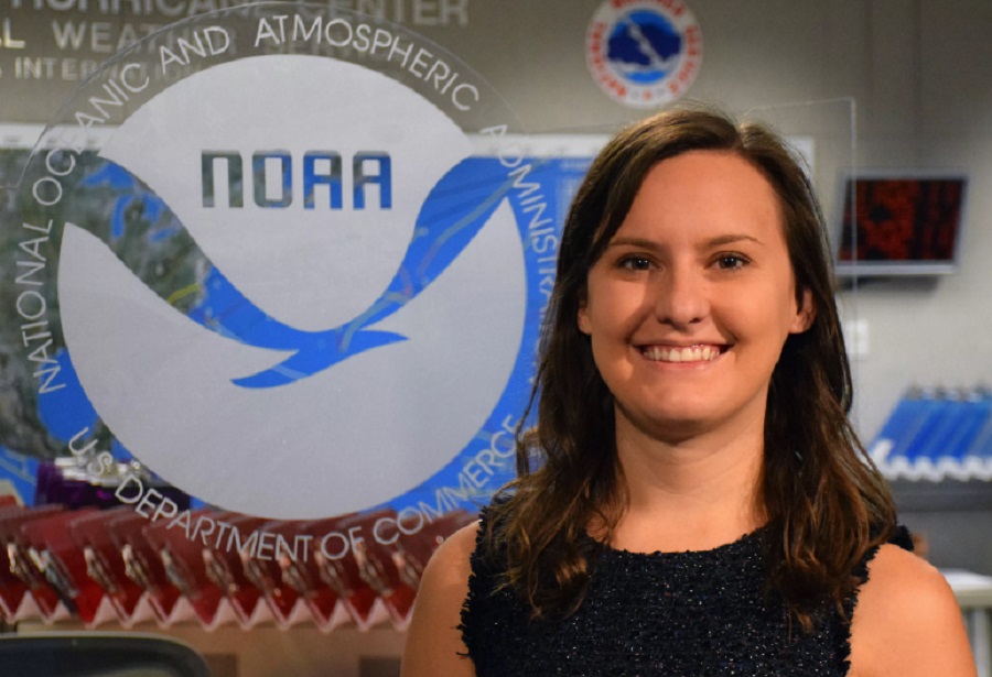 Stephanie Stevenson, Ph.D., a meteorologist at the NOAA/National Weather Service National Hurricane Center in Miami, has been selected as the 2023 winner of NOAA’s prestigious David S. Johnson Award. Image: NWS