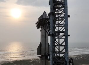 Starship prepares for launch on its pad at Starbase in extreme southern Texas. Image: SpaceX