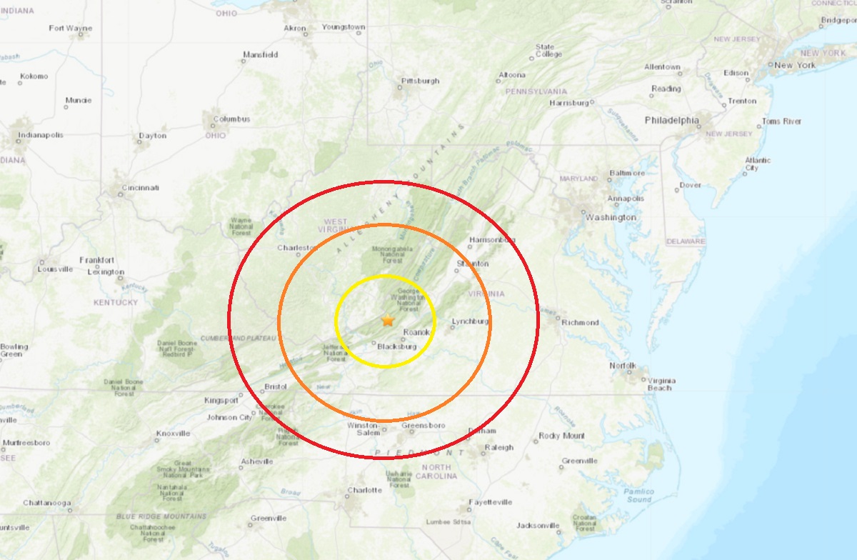 Overnight earthquake shakes Virginia