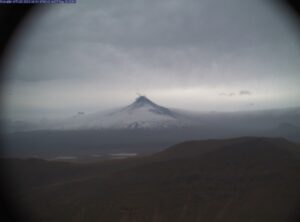 The Shishaldin Volcano saw an increase in activity yesterday, prompting a new alert level to be issued. Image: USGS / AVO