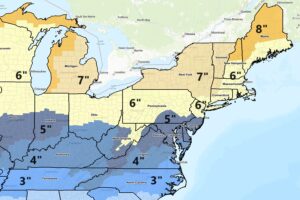 The National Weather Service has updated criteria for what "heavy snow" is which in turn impacts how Winter Storm Warnings and Winter Storm Watches are issued. Heavy snow could be as much as 8" or as little as 3" depending where you live. Image: NWS
