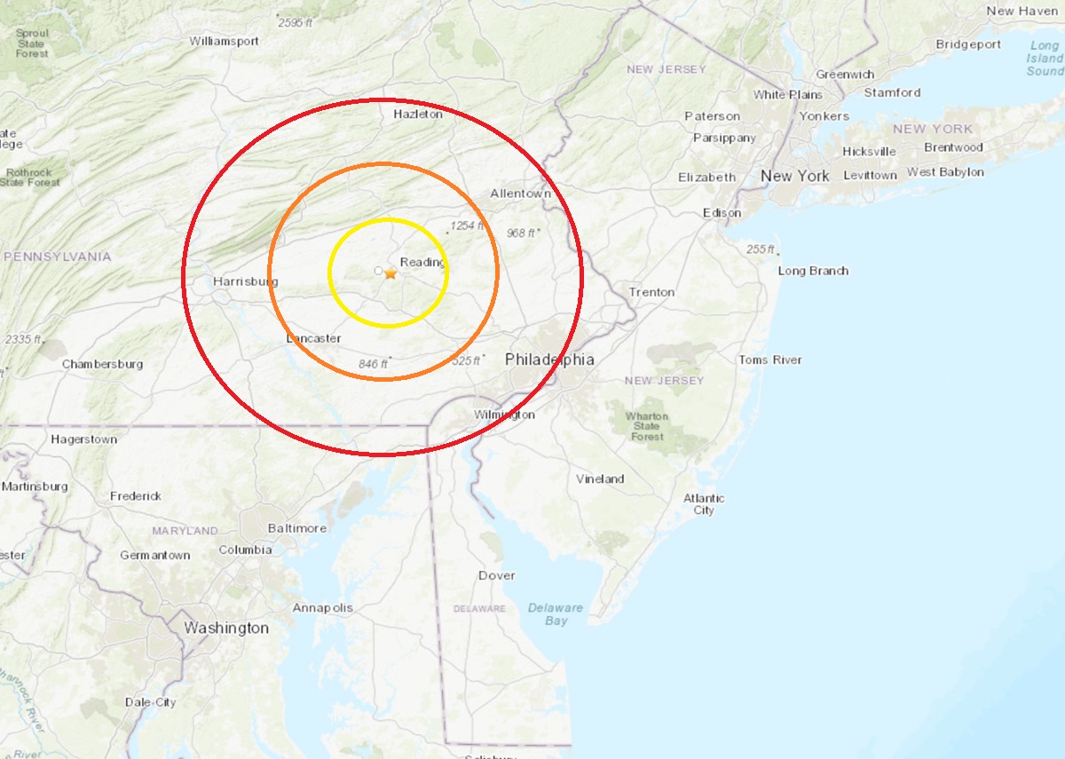 Usgs Earthquake Map Near Pennsylvania - Earthquakes do occur in pennsylvania – the mercury