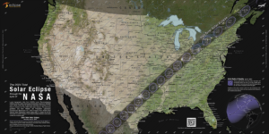 A Solar Eclipse will unfold across portions of the United States on Monday, April 8. Image: NASA