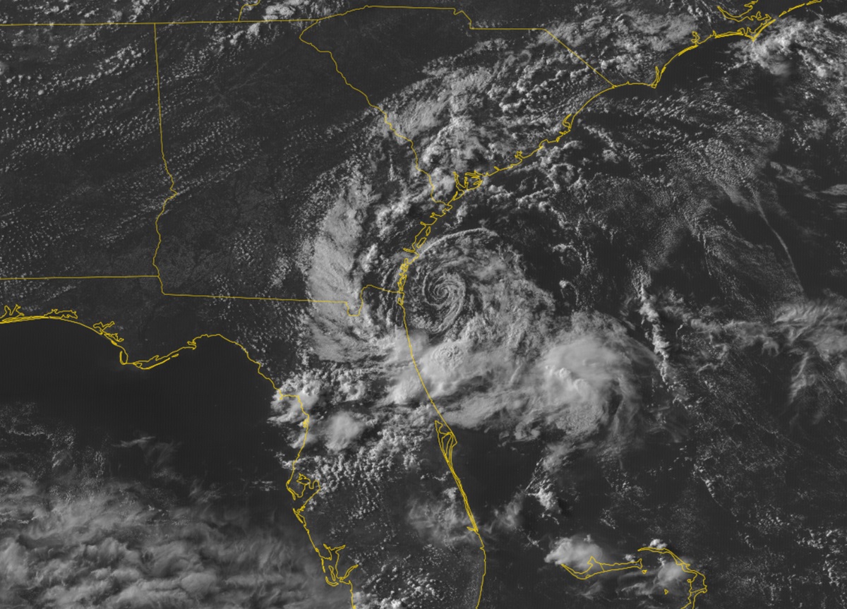 This clearly defined swirl of clouds visible on the latest imagery from the GOES-East weather satellite could be the season's next tropical cyclone. Image: NOAA